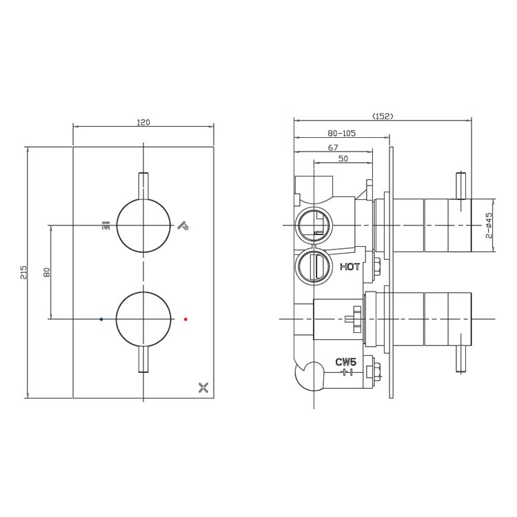 Crosswater MPRO Brushed Brass Shower Valve Sanctuary Bathrooms