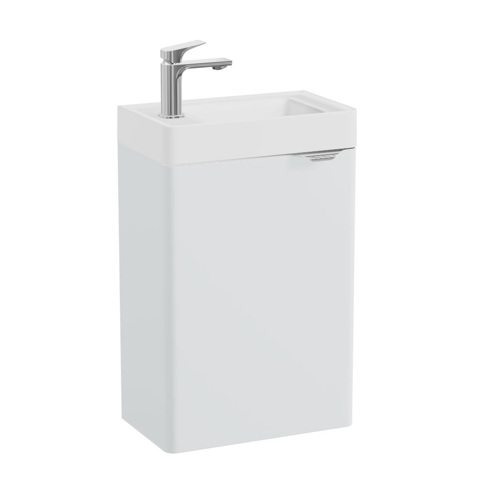 Vado Cameo 400mm Wall Hung Vanity Unit & White Ceramic Basin - Left Hand