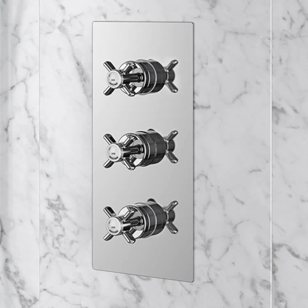 Heritage Dawlish Recessed Themostatic Shower Valve with Twin Stopcocks