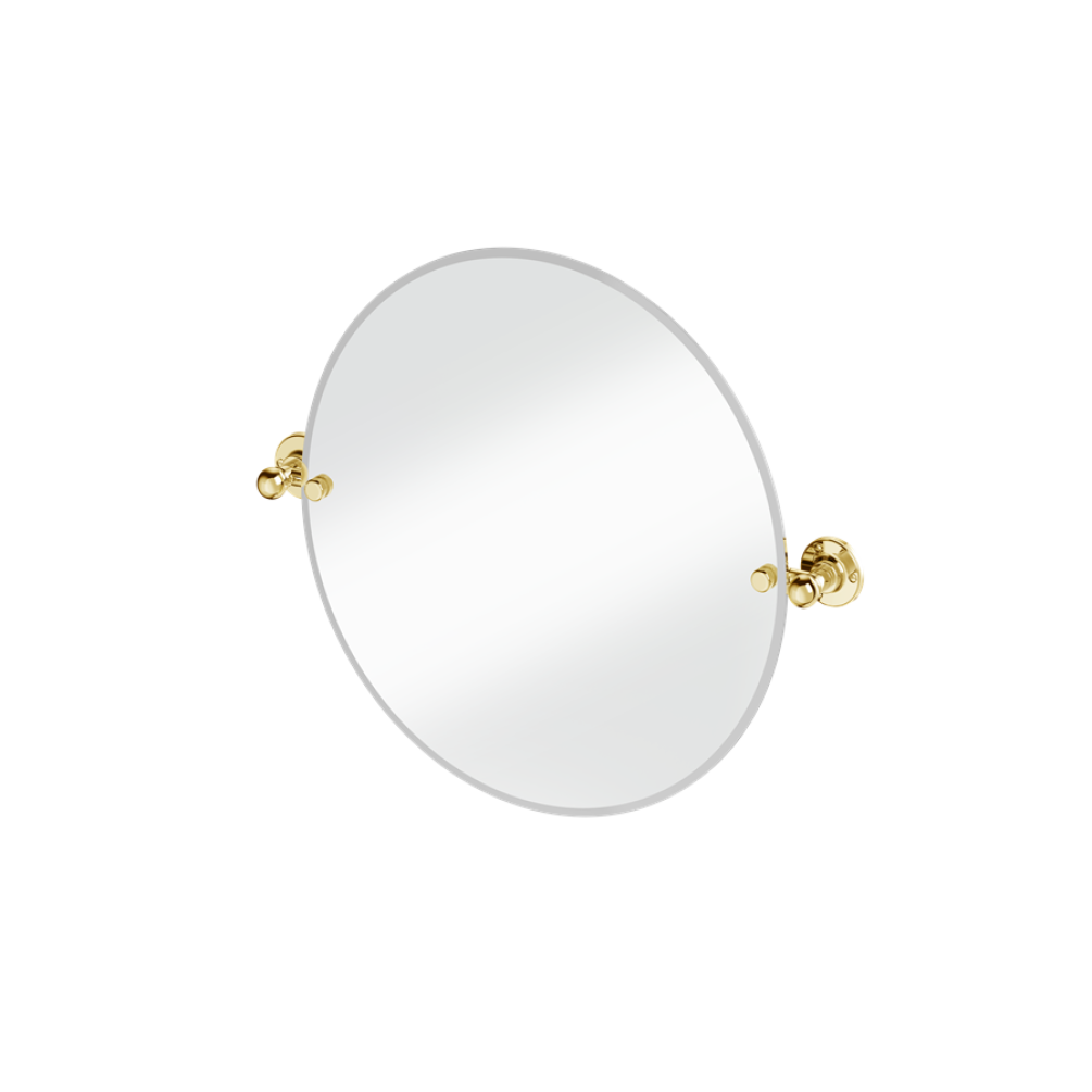 Burlington Gold 500mm Round Mirror With 1850 Fixings