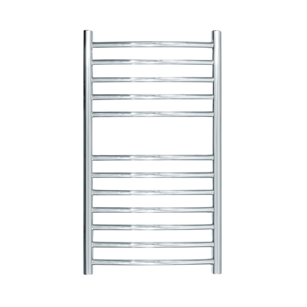 Cut out image of the The Sussex Range by JIS Camber 700mm x 400mm Polished Stainless Steel Curved Electric Towel Rail