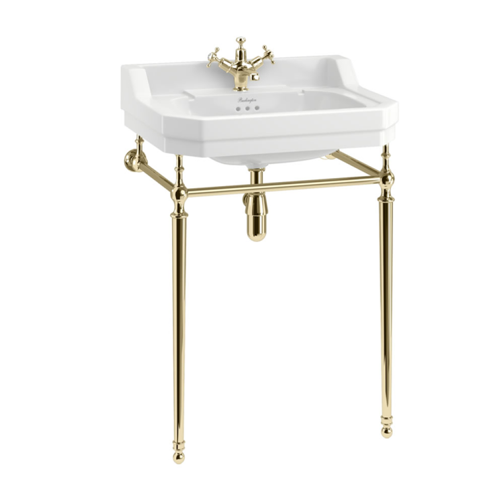 Product Cut out image of the Burlington Edwardian 610mm Basin & Gold Washstand