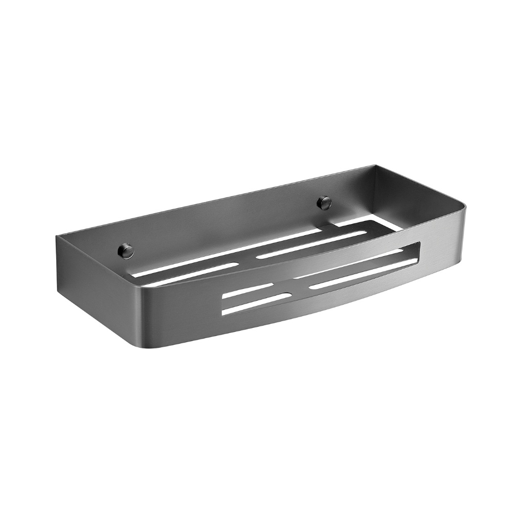 Close up product image of the Origins Living Nerva Gunmetal Shower Basket