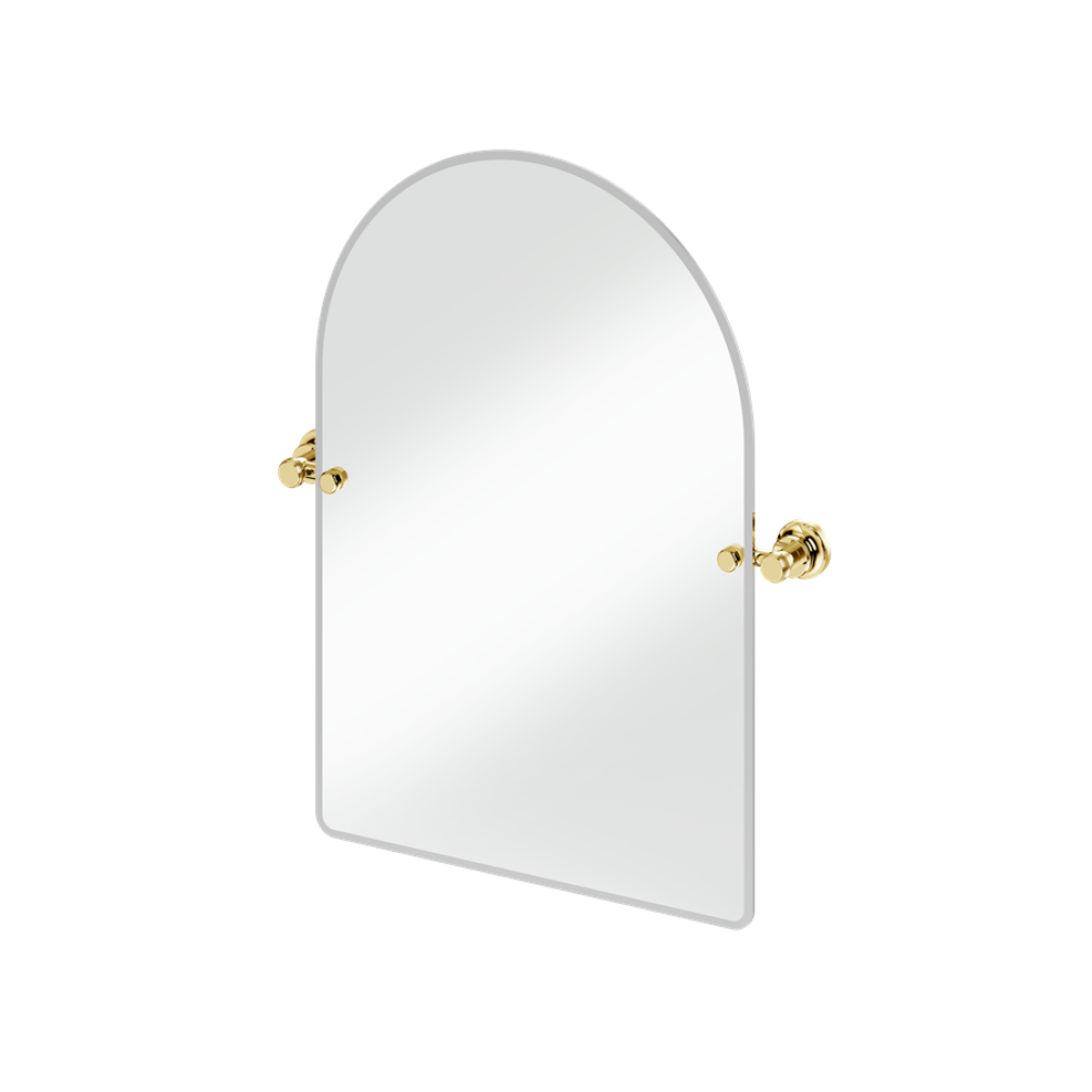 Burlington Gold 450 x 650mm Arch Mirror With 1909 Gold Fixings