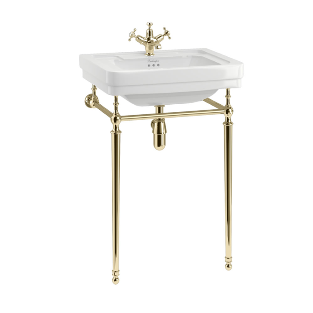 Photo of Burlington Contemporary 580mm Basin & Gold Wash Stand Cutout