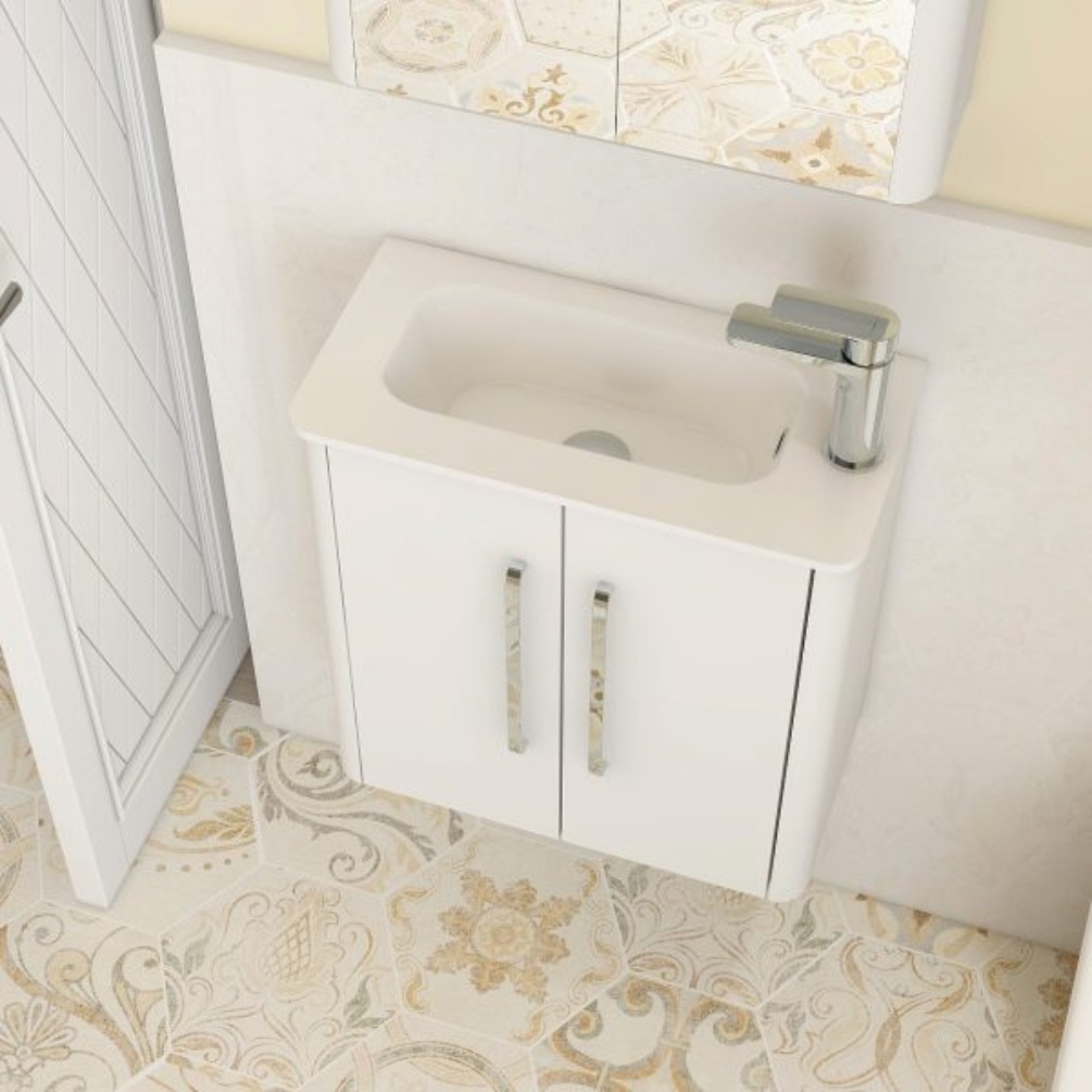 Imex Suburb Gloss White 2 Door Wall Hung Vanity Unit Lifestyle