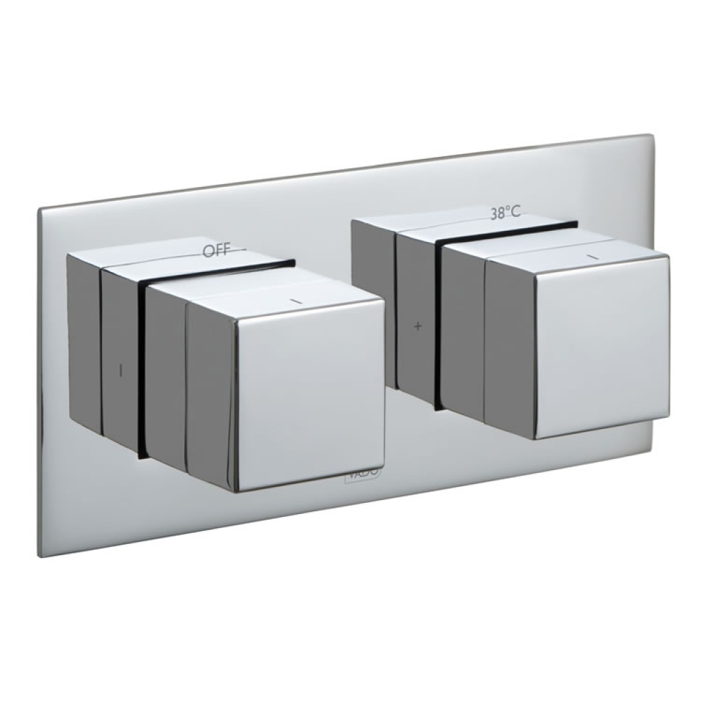 Cutout image of Vado Notion 1 Outlet, 2 Handle Thermostatic Valve Horizontal.