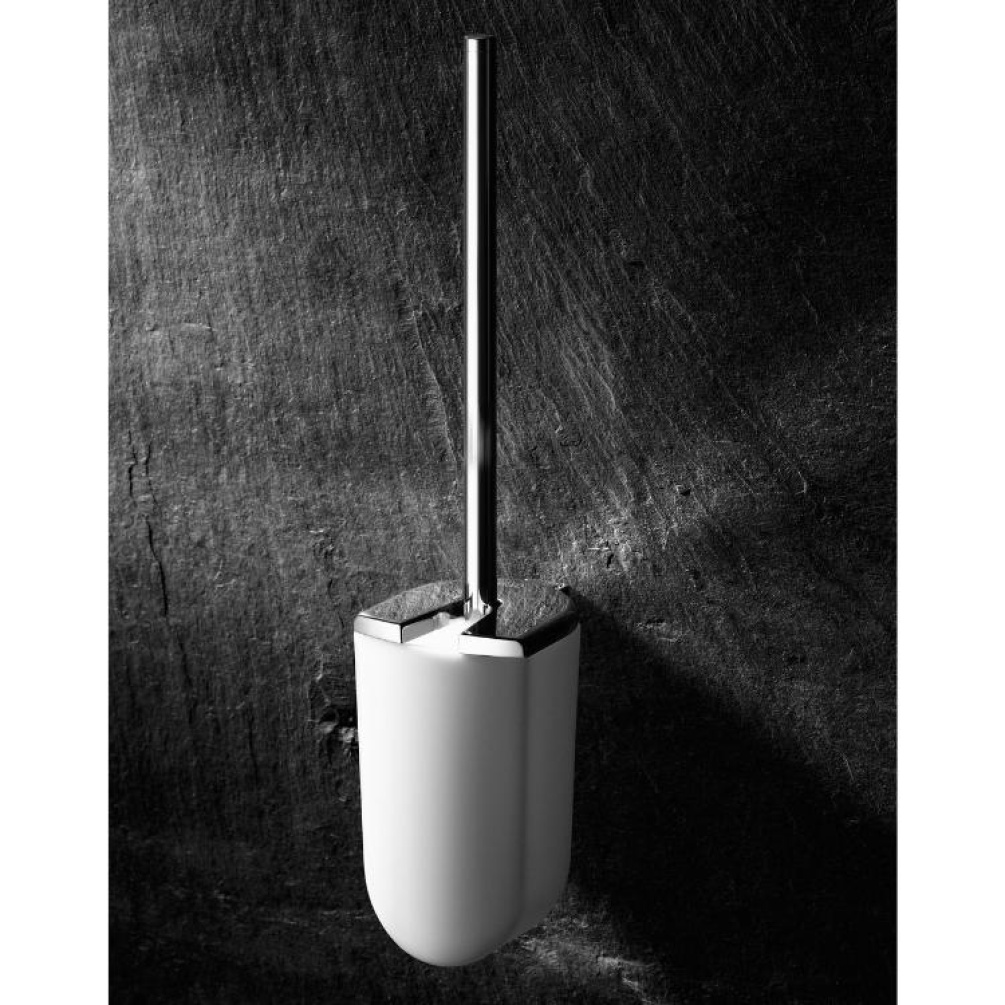 Close up product image of Keuco Elegance Chrome Toilet Brush Set 11664 010100