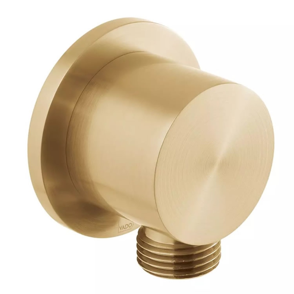 Cutout image of Vado Individual Brushed Gold Wall Outlet