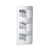 Photo of JTP Hix Chrome Triple Outlet Thermostatic Shower Valve Cutout