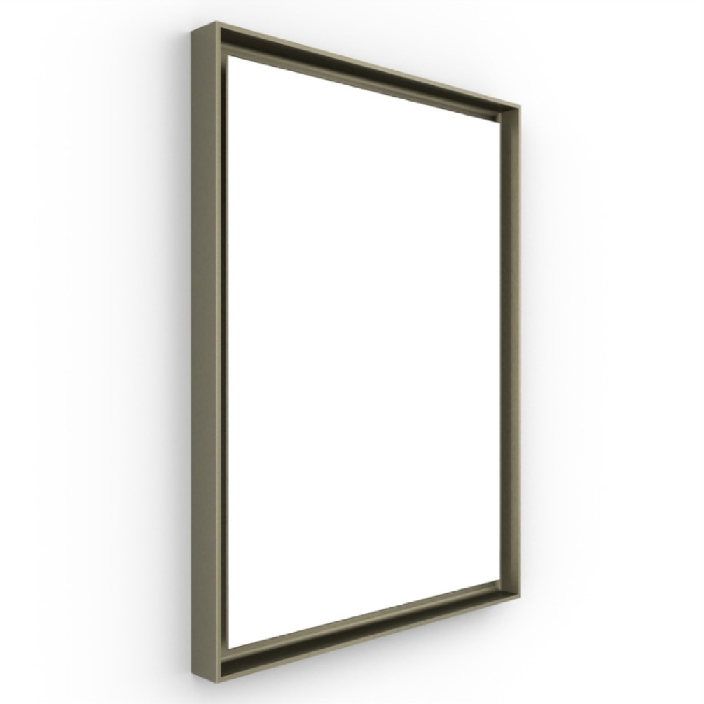 Product Cut out image of Origins Living Brooklyn Brushed Bronze 600mm Rectangular Mirror on an angle