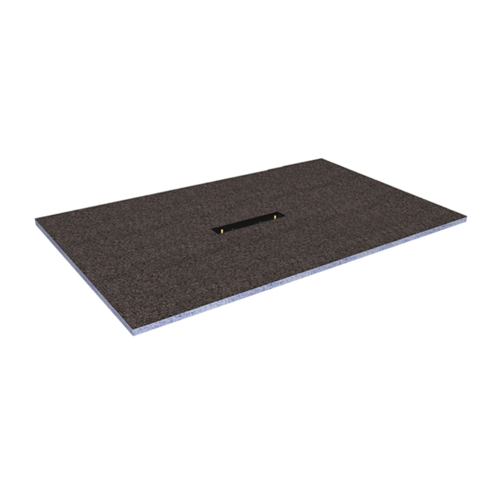 Product cut out image of the Abacus Elements Linear 1800mm x 900mm Wetroom Former Kit with 300mm Centre Drain