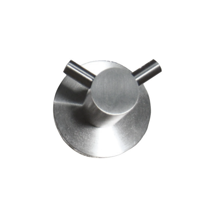 Photo of JTP Inox Brushed Stainless Steel Double Robe Hook Cutout