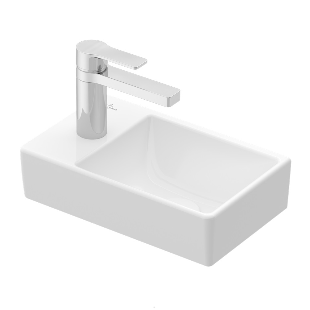 Product cutout image of Villeroy and Boch 360mm Avento Handwashbasin right hand tap hole on left 43003R01