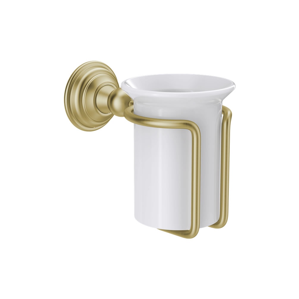 Cutout image of Crosswater Belgravia Brushed Brass Tumbler Holder