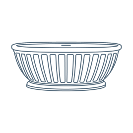 iconography image of a white coloured bathtub
