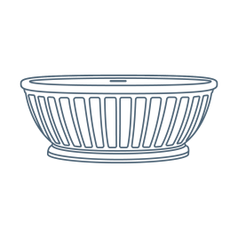 iconography image of a white coloured bathtub