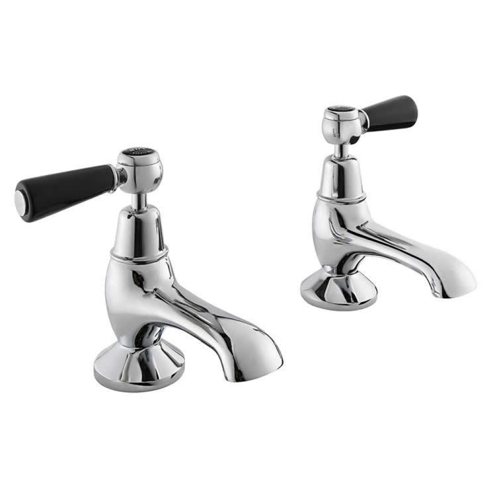 Photo of Bayswater Lever Black & Chrome Bath Taps