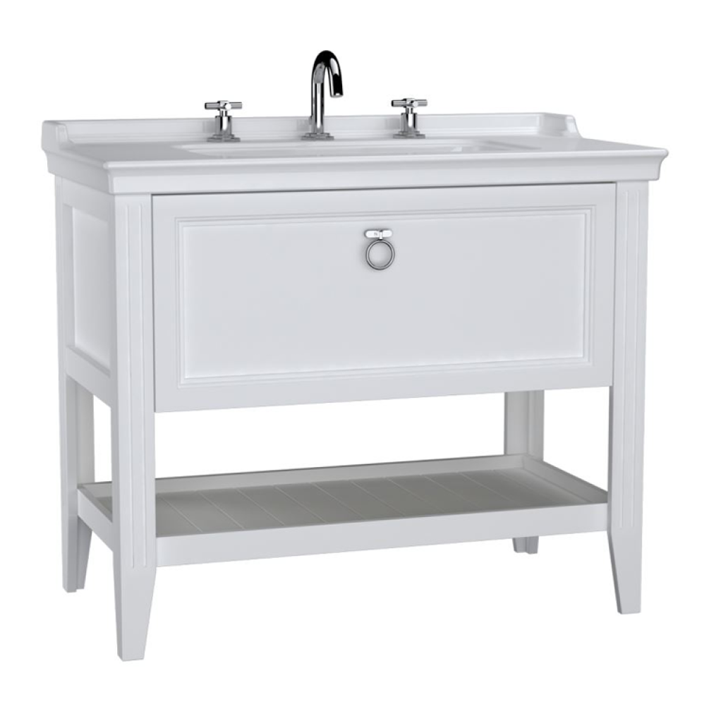 Photo of VitrA Valarte 1000mm Matt White Single Drawer Unit - 3TH Unit Cutout