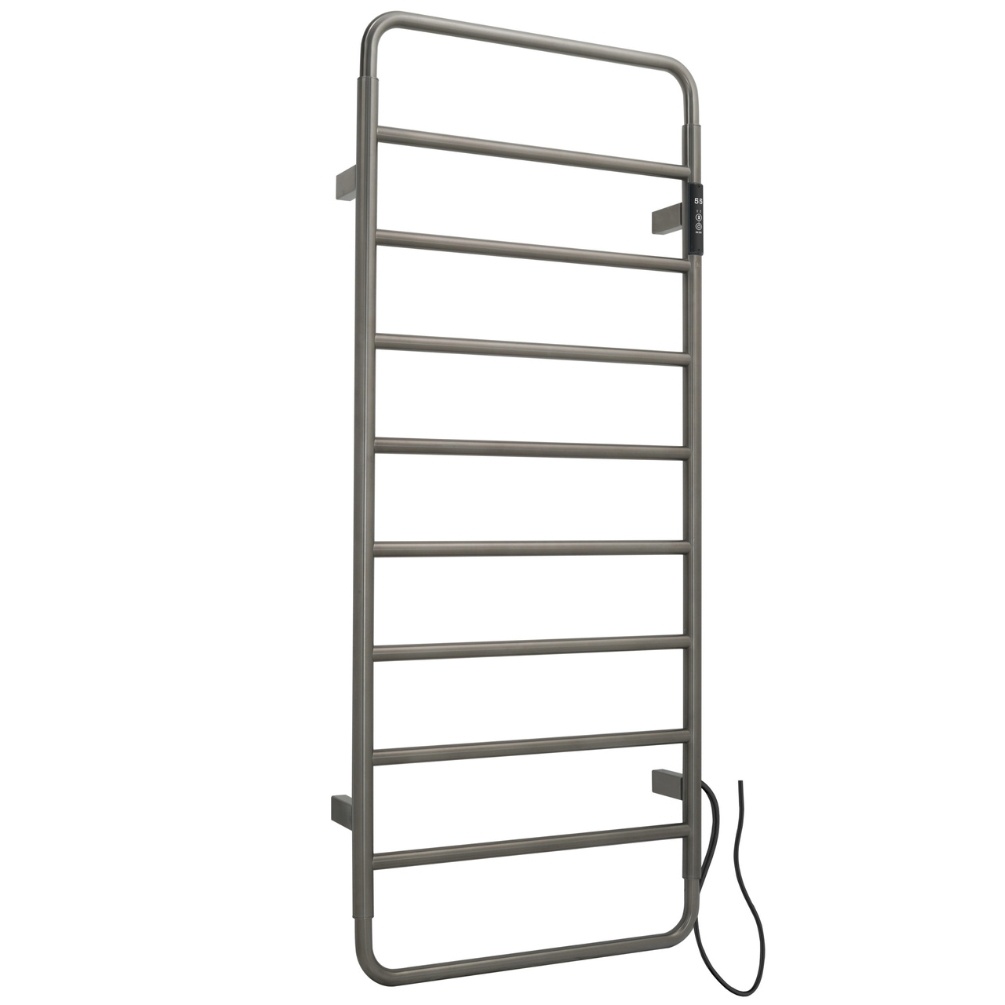 JTP Aero Brushed Black 1130mm x 475mm Electric Towel Radiator Cut Out