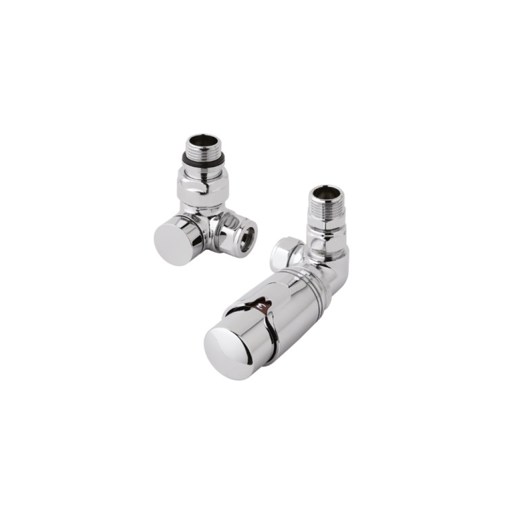 Eastbrook Chrome Corner Thermostatic Radiator Valves
