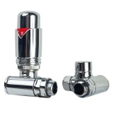 Cutout image of Radox Chrome Thermostatic Dual Fuel Corner Valves