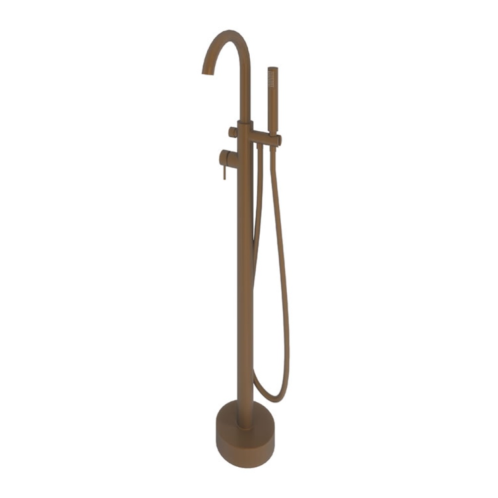 Product Cut out image of the Abacus Iso Brushed Bronze Freestanding Bath Shower Mixer