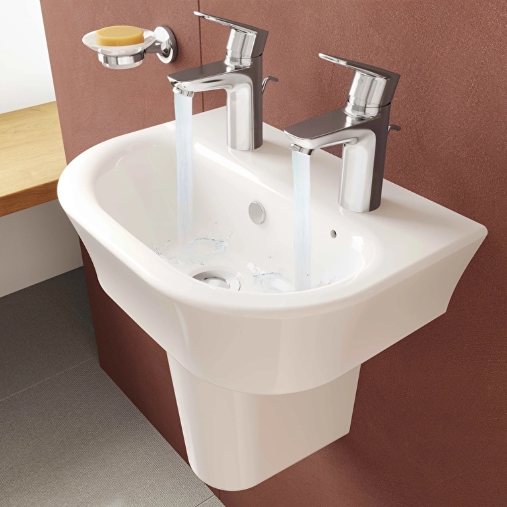 VitrA S20 450mm Cloakroom Washbasin with Pedestal