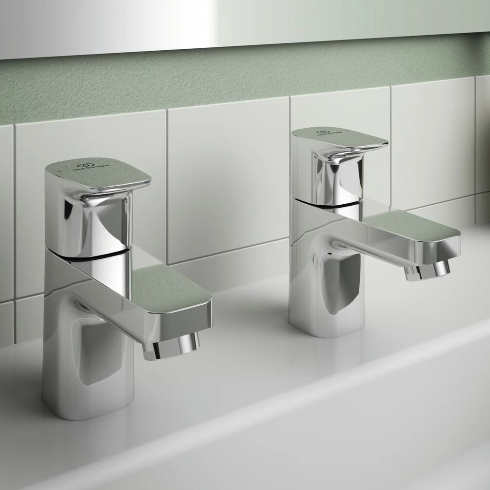 Lifestyle image of Ideal Standard Ceraplan Chrome Basin Pillar Taps