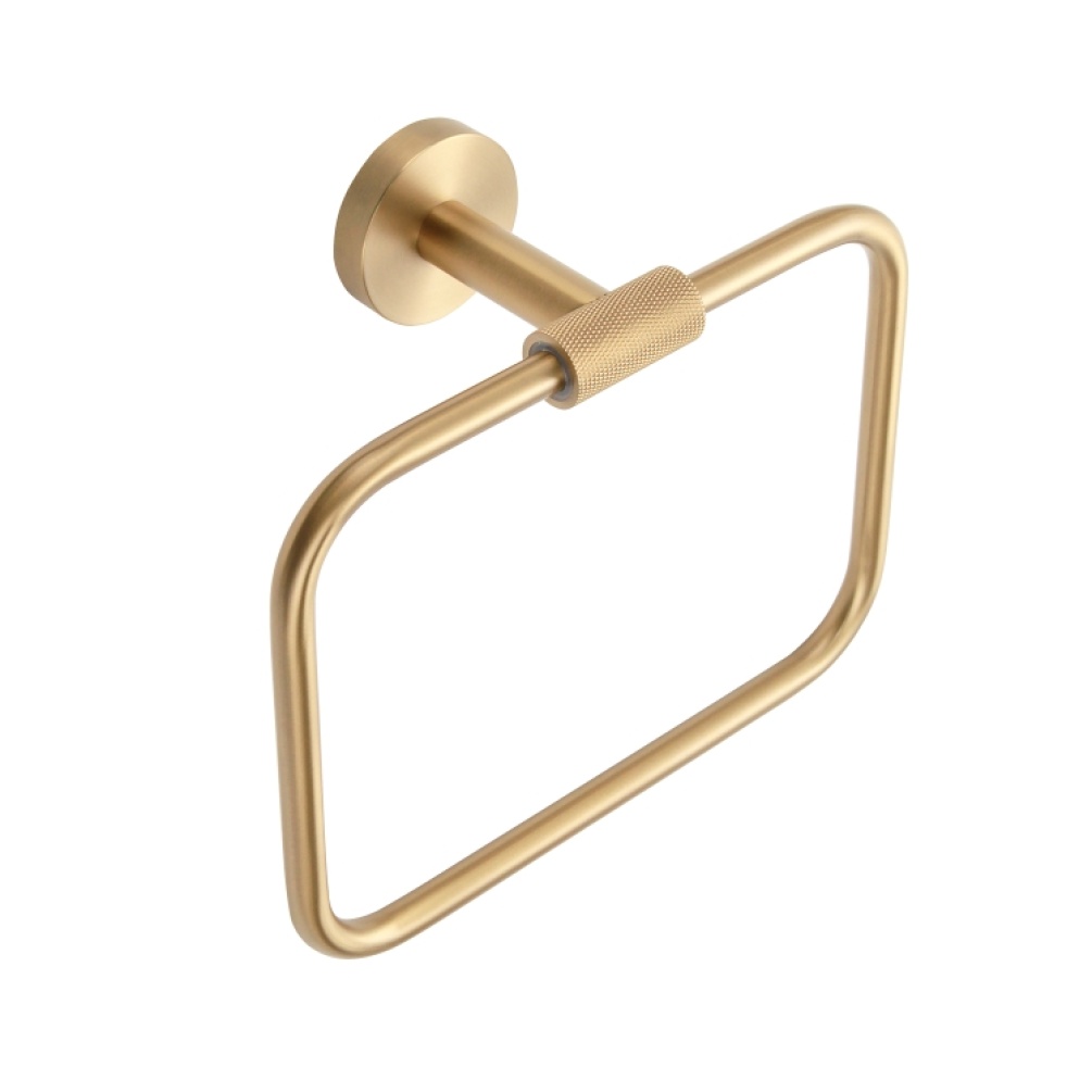Photo of Origins Living Turner Towel Ring in Brushed Brass