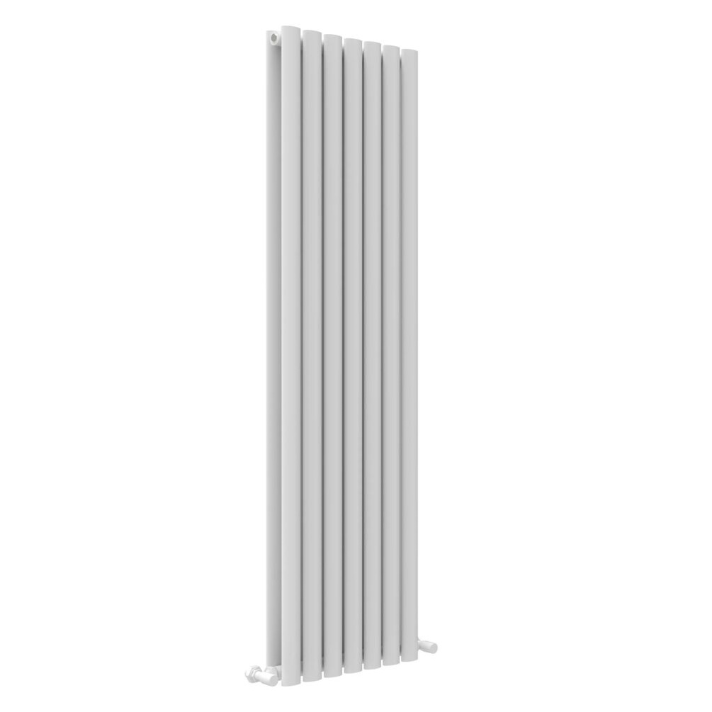 JTP Primo White 1800mm x 420mm Oval Panel Vertical Designer Radiator Cut Out