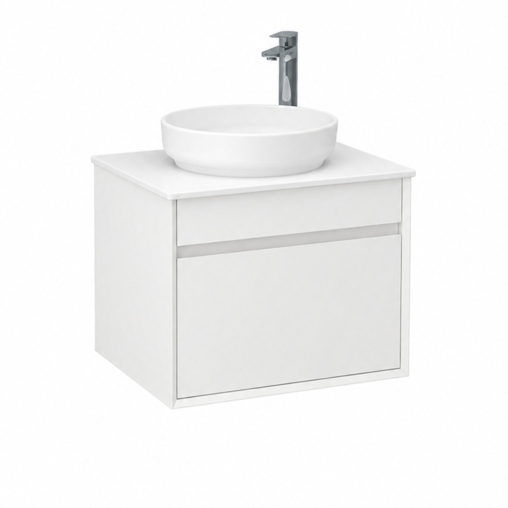 Imex Alma White Vanity Unit with Countertop Basin Cut Out