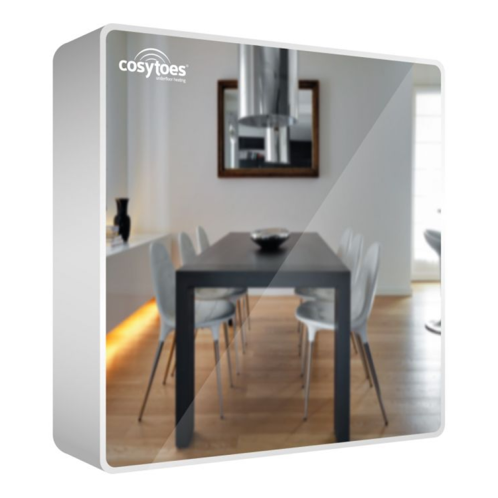 Product Cut out image of the Cosytoes Mirage White Timerstat on an angle