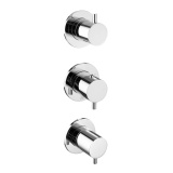 JTP Vos Chrome Triple Outlet Thermostatic Shower Valves