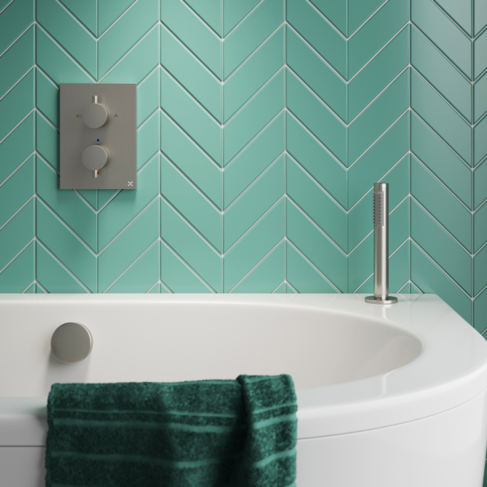 Photo of Crosswater Follow Me Brushed Stainless Steel Shower Handset & Hose