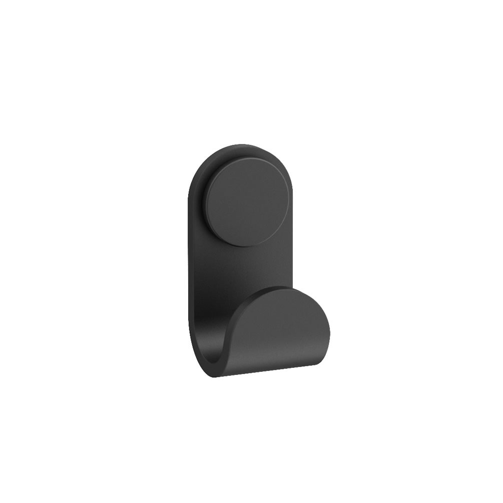 Cutout image of Crosswater Velo Matt Black Robe Hook