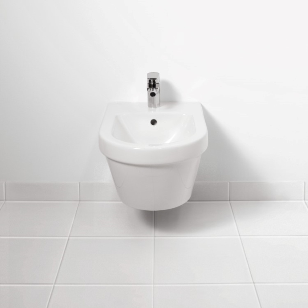 Product image of Villeroy and Boch Architectura Wall Mounted Bidet with chrome single mono tap