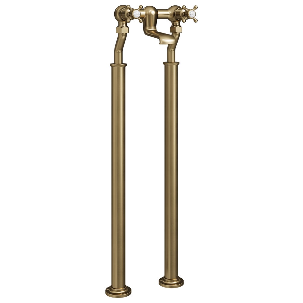 Cutout image of Crosswater Belgravia Brushed Brass Freestanding Bath Mixer