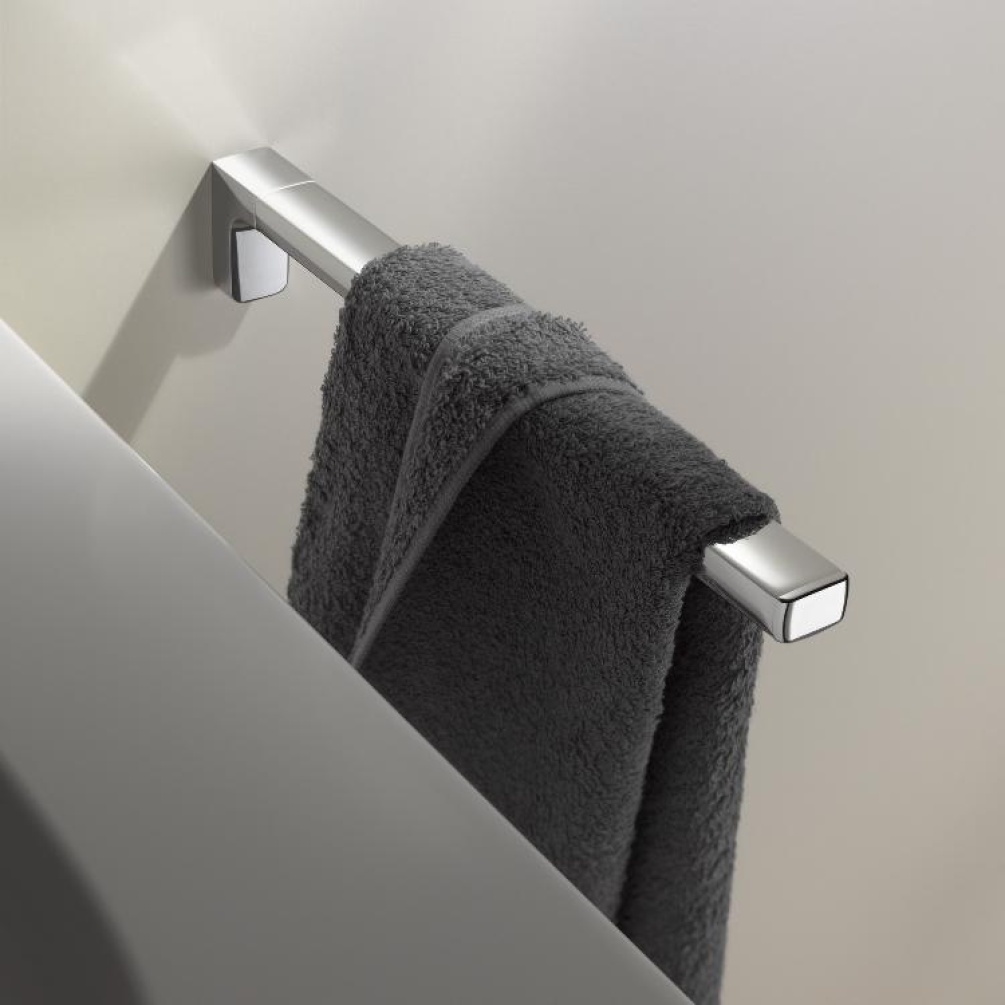 Product Cut out image of Keuco Collection Moll Chrome Single Arm Towel Rail 12720 010000 /12722 010000