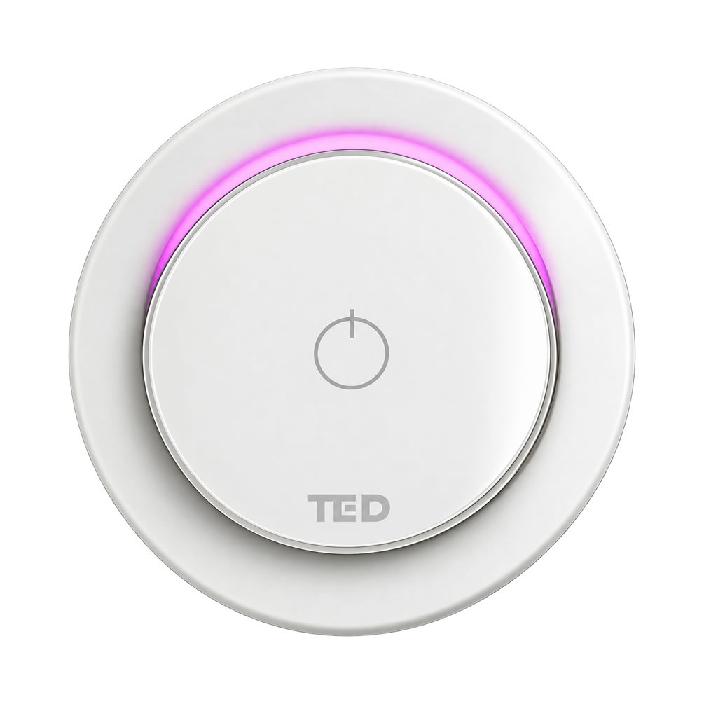 Cutout image of TED TOGO Matt White Single Outlet Digital Shower Valve