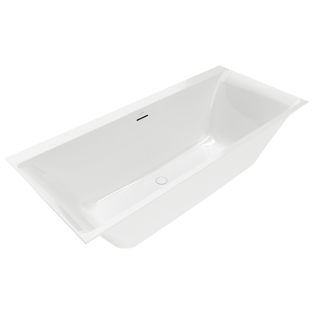 Cutout image of Villeroy & Boch Subway 3.0 1800 x 800mm Double-Ended SilentFlow Bath