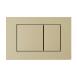 Imex Brushed Brass Square Button Mechanical Dual Flush Plate Cut Out