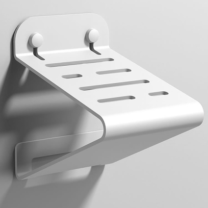 Cutout image of Origins Living Sonia Quick Shower Foot Rest White.