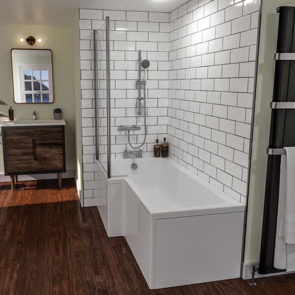 Eastbrook Beaufort Shannon 1700 x 850mm L Shape Shower Bath