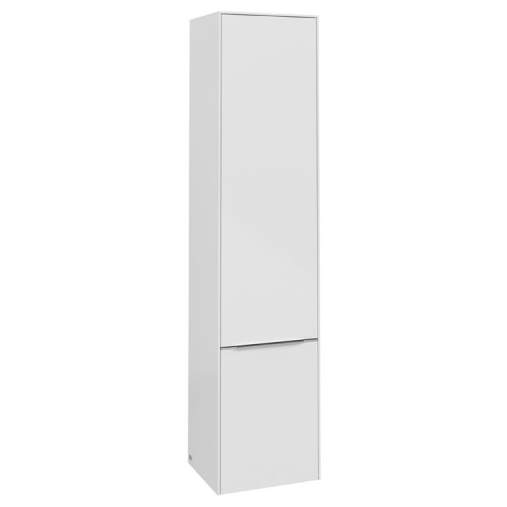 Cutout image of Villeroy & Boch Subway 3.0 Brilliant White Tall Cabinet Aluminium Handle
