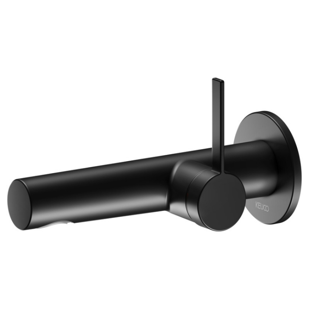 Product Cut out image of Keuco IXMO Solo Round Wall Mounted Single Lever Basin Mixer 59516 370101