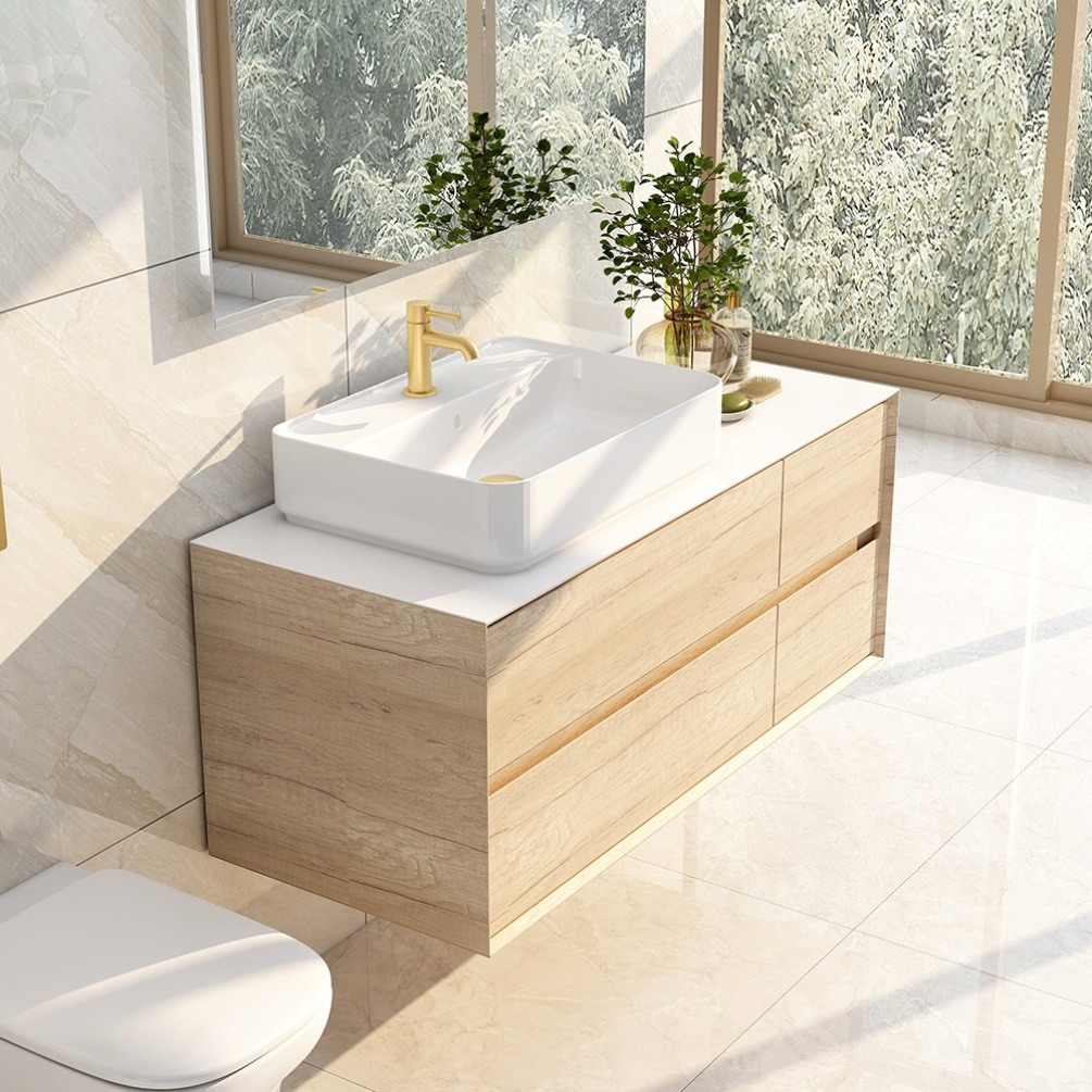 Imex Ravine 600mm White Countertop Basin Lifestyle 2