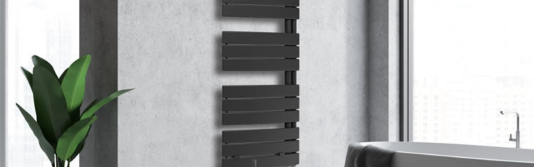 Close up product image of Lazzarini Pieve Anthracite Towel Radiator