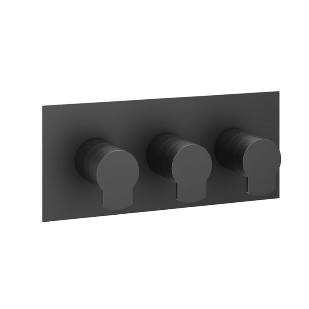 Photo of Crosswater Wisp Matt Black Landscape Shower Valve with 3 Way Diverter