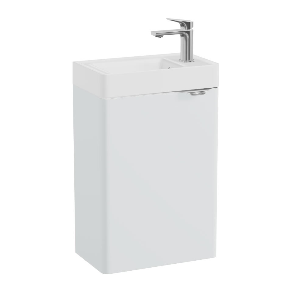 Vado Cameo 400mm Wall Hung Vanity Unit & Ceramic Basin - Right Hand